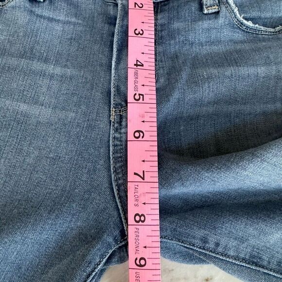 Paige Verdugo crop blue stretch skinny jeans size 27 raw hem - Picture 7 of 8